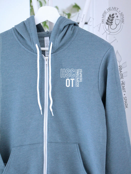 PHS - Heather Slate zip up hoodie