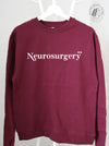 Flock Your Creds: Maroon sweatshirt with "Neurosurgery - NA"