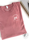 Cred Arch: "PT" on a Mauve long sleeve