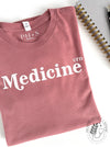Flock Your Creds: Mauve long sleeve with "Medicine -crn" 
