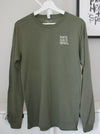 Mental Health: "Mental Health Matters Heart" - Military Green long sleeve