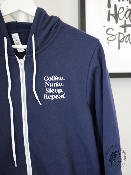 Coffee. Nurse. Sleep. Repeat. - Hoodies