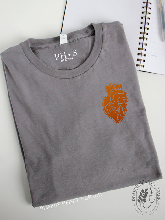 HEART-ology: Copper heart on a Storm long sleeve