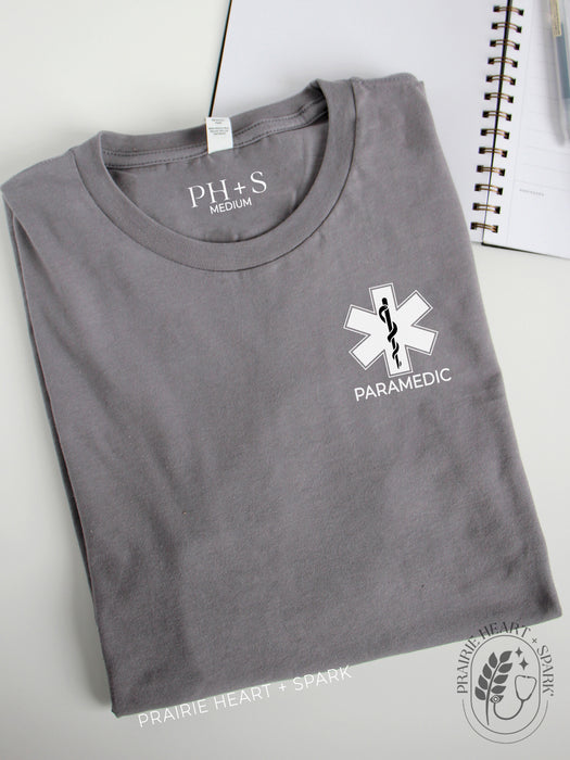 EMS Star: Black colour Rod of Asclepius with Paramedic on a Storm long sleeve