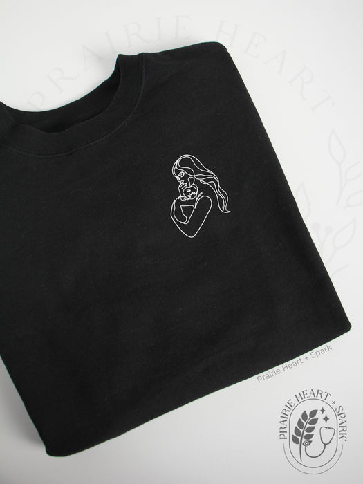 Mom + Baby: Black sweatshirt