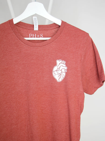 HEART-ology: Heather Clay short sleeve tee (white heart)