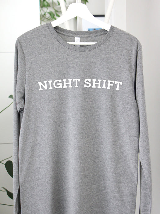 Night Shift: Grey long sleeve