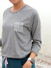 Mental Health: "Mental Health Matters Heart" - Grey long sleeve