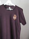 HEART-ology: Burgundy Black short sleeve tee (rose gold heart with "HCA")